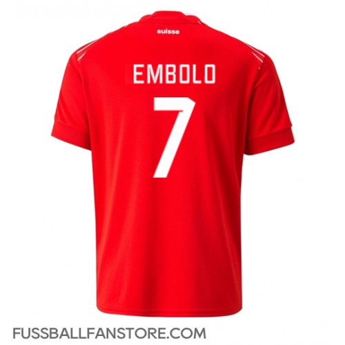 Schweiz Breel Embolo #7 Replik Heimtrikot WM 2022 Kurzarm